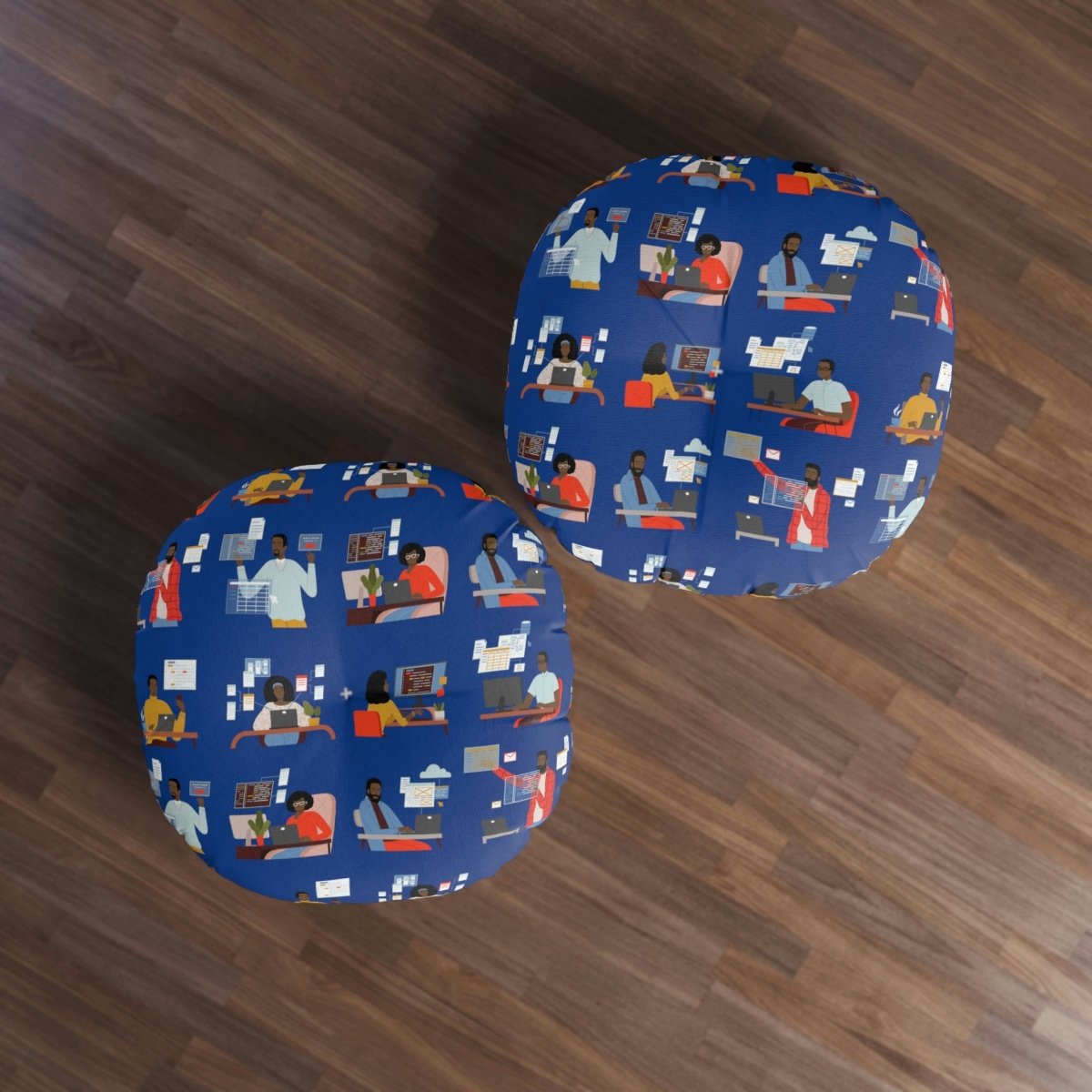 Black in Tech Floor Pillow - Afrocentric Art by The Trini Gee