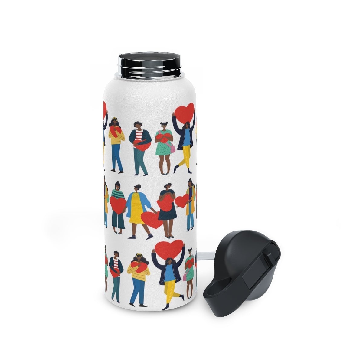 Black Love 32oz Water Bottle - The Trini Gee