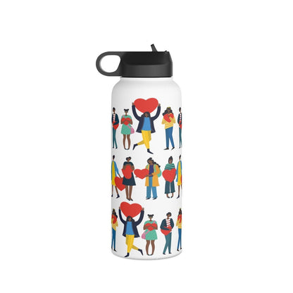 Black Love 32oz Water Bottle - The Trini Gee