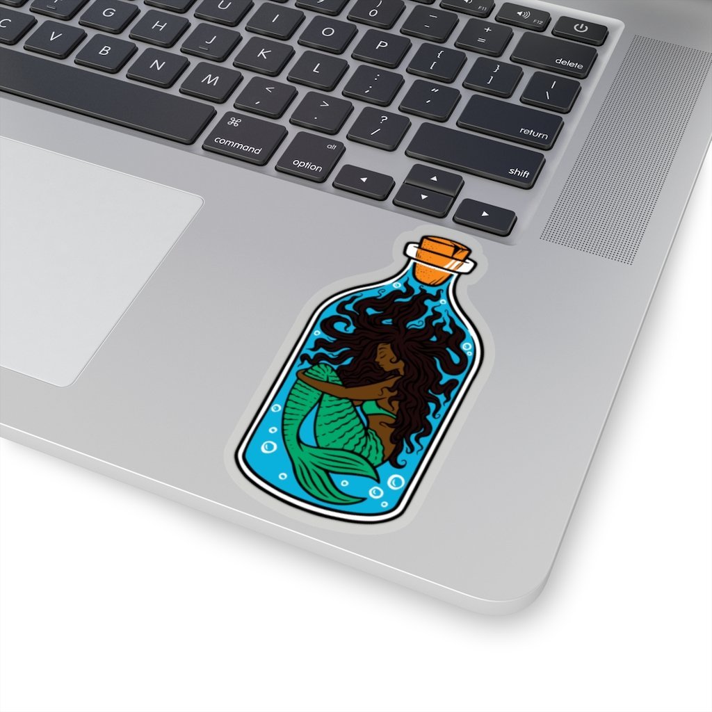 Black Mermaid Sticker - The Trini Gee