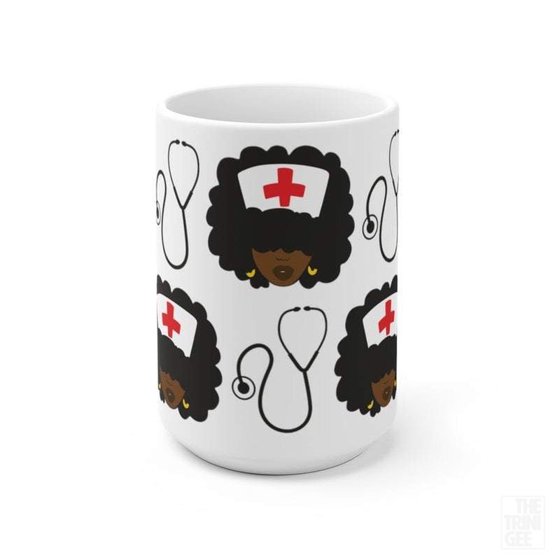 Black Nurses Mug - The Trini Gee