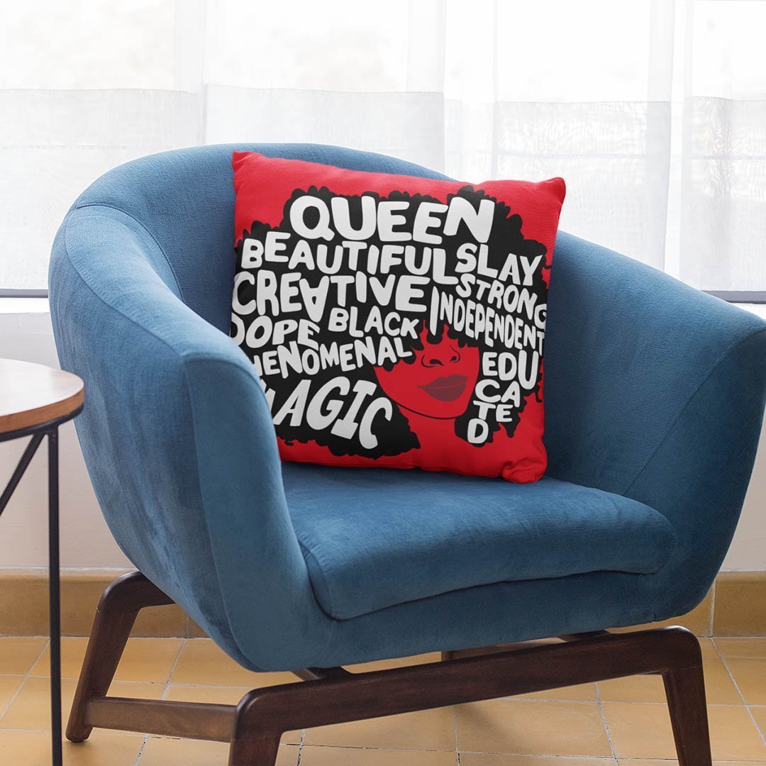 Black Queen Pillow - The Trini Gee