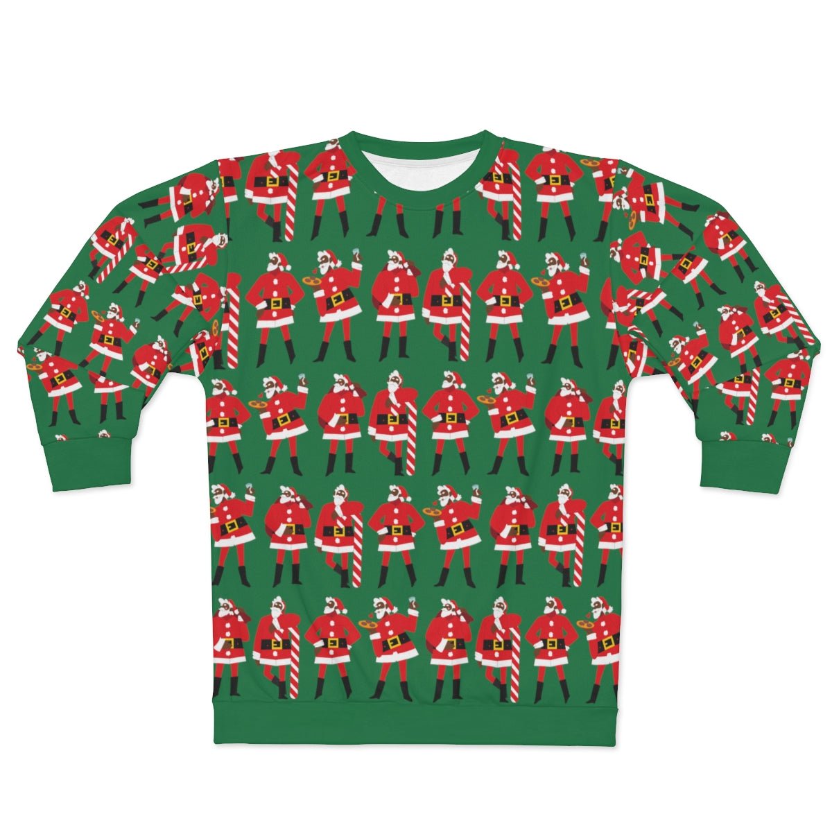Black Santa AOP Sweatshirt - The Trini Gee