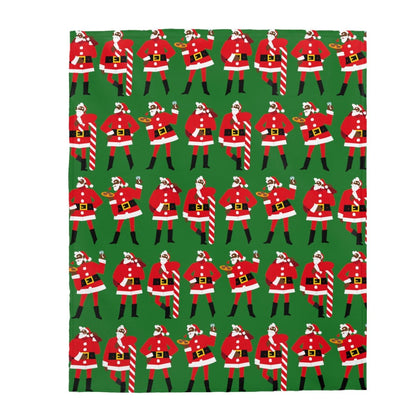 Black Santa Throw Blanket - The Trini Gee