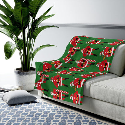Black Santa Throw Blanket - The Trini Gee