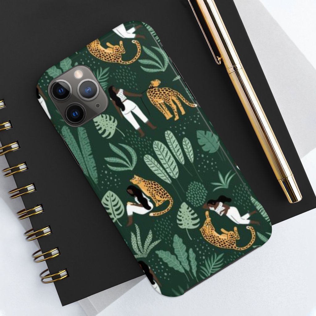 Black Woman Cheetah Phone Case - The Trini Gee