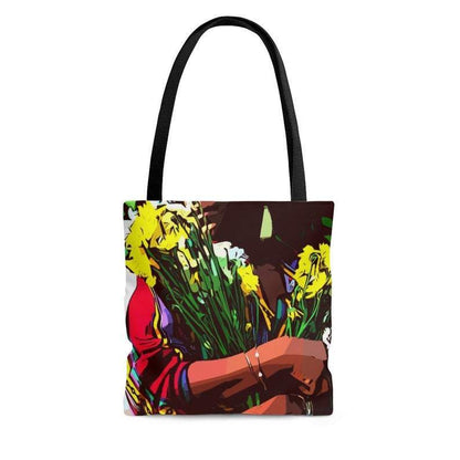 Black Woman Flowers Tote Bag - The Trini Gee
