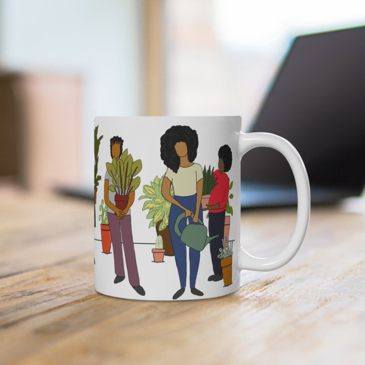 Black Women Garden Mug - The Trini Gee