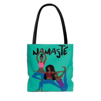Black Women Namaste Yoga Tote Bag-The Trini Gee