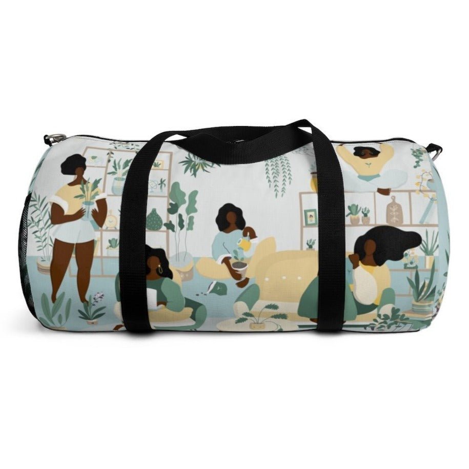 Black Women Plant Duffel Bag-The Trini Gee