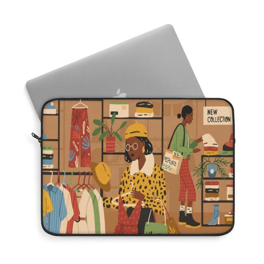 Black Women Shop Laptop Sleeve