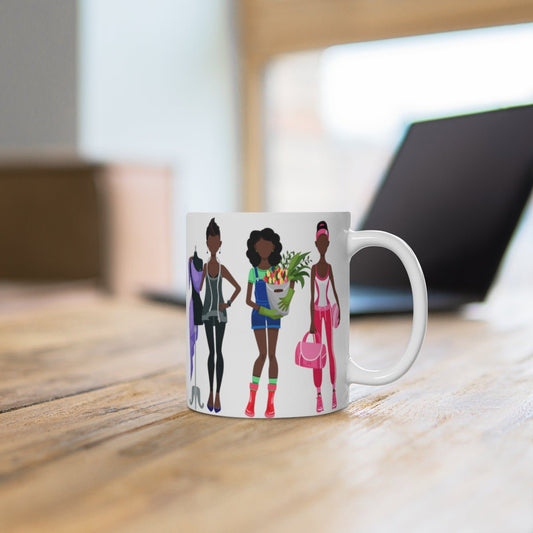 Black Women Work Mug