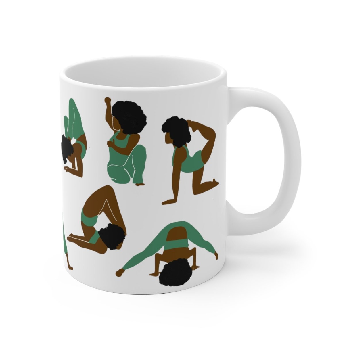 Black Women Yoga Mug - Afrocentric Art by The Trini Gee