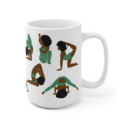 Black Women Yoga Mug - Afrocentric Art by The Trini Gee