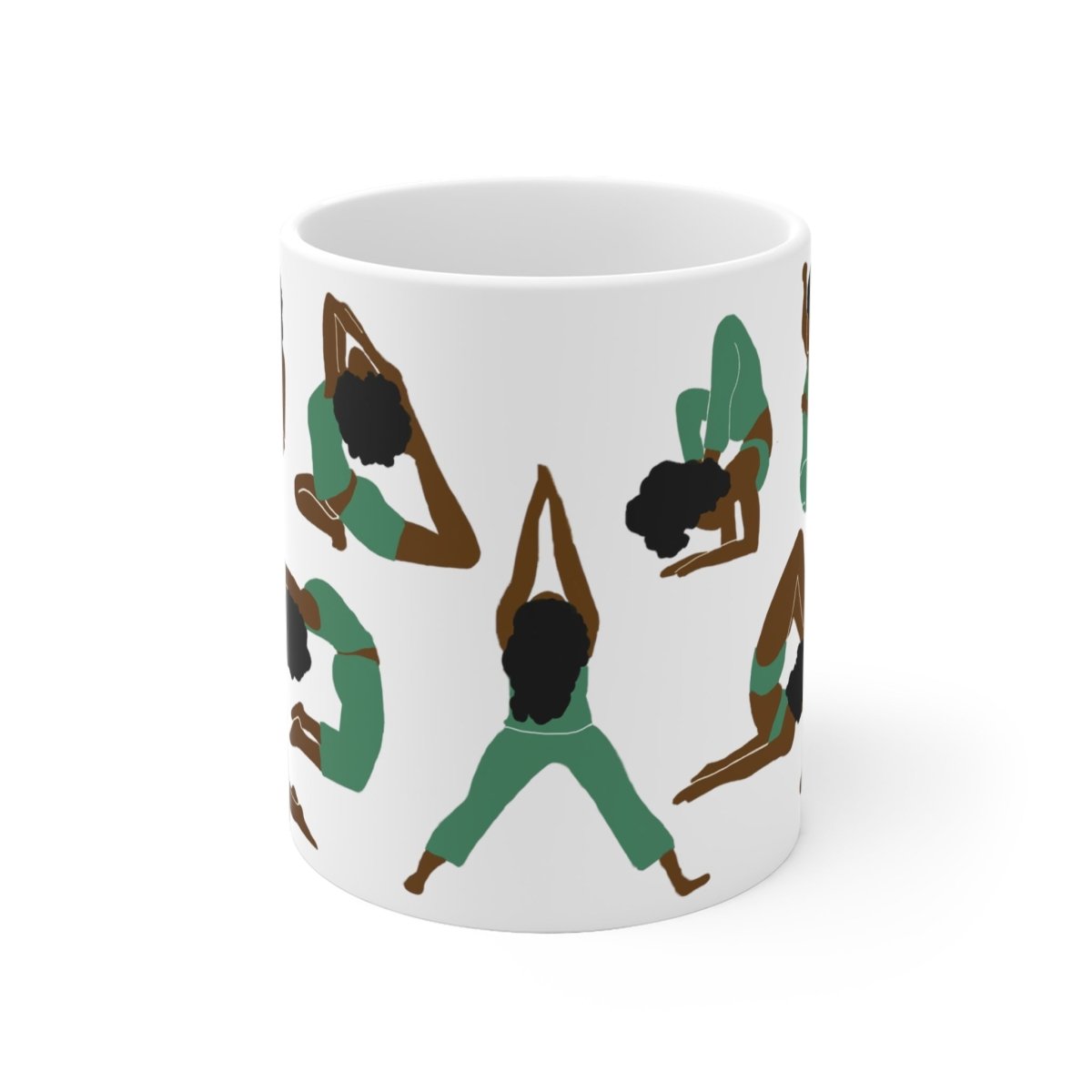 Black Women Yoga Mug - Afrocentric Art by The Trini Gee