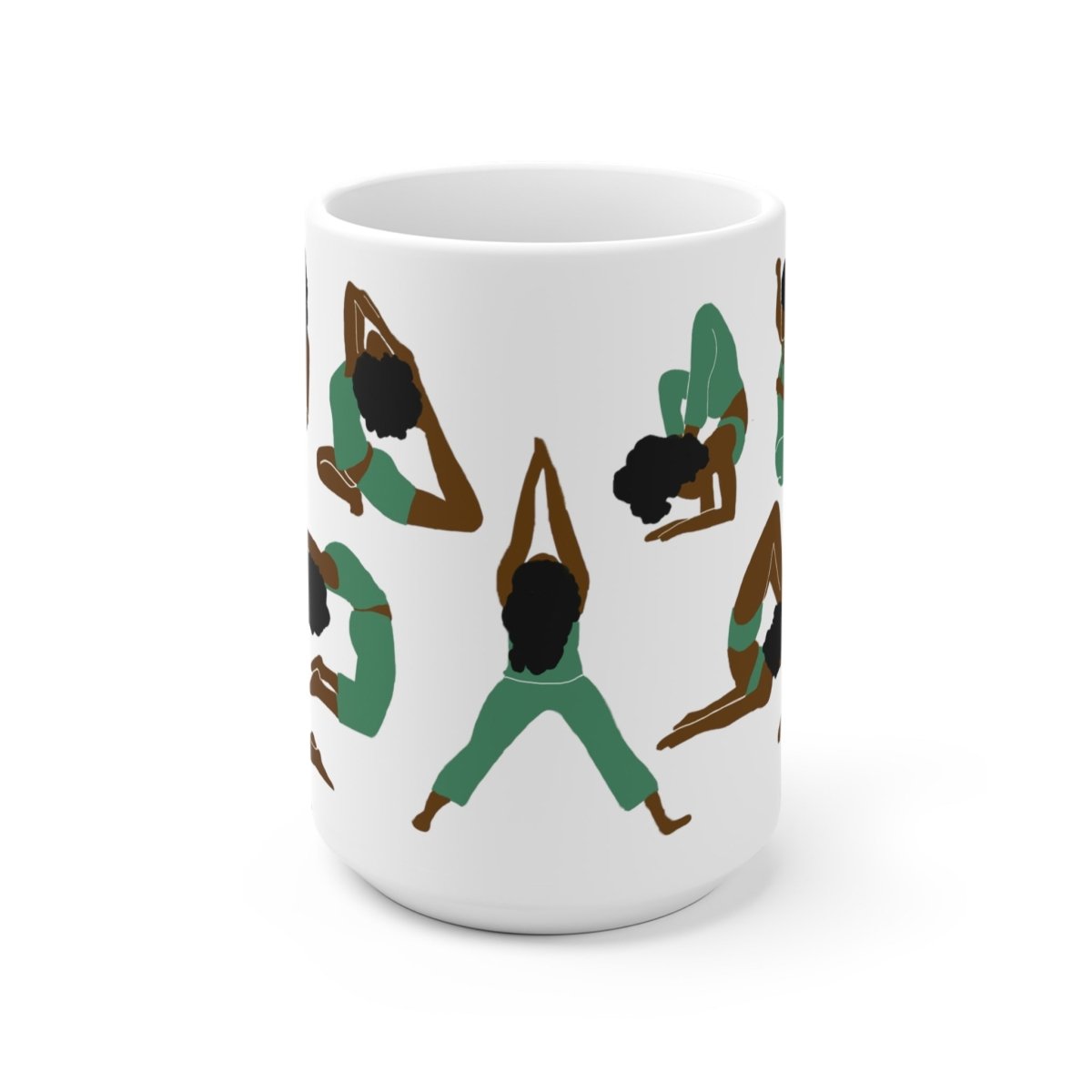 Black Women Yoga Mug - Afrocentric Art by The Trini Gee