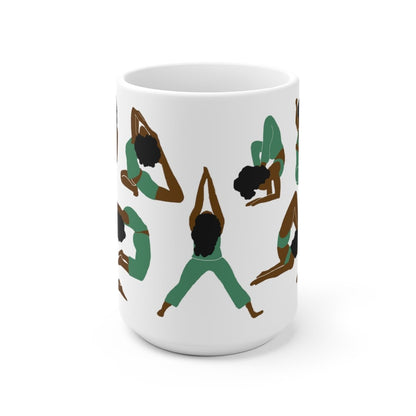 Black Women Yoga Mug - Afrocentric Art by The Trini Gee