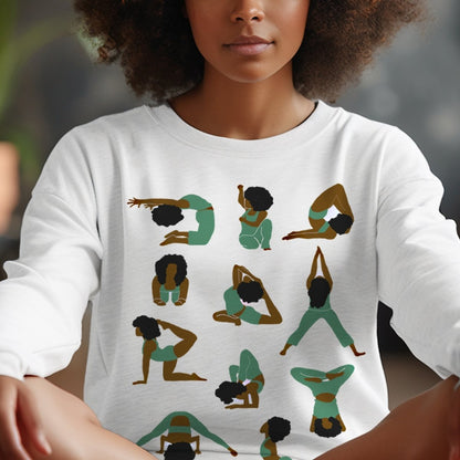 Afro Yoga Poses Sweatshirt