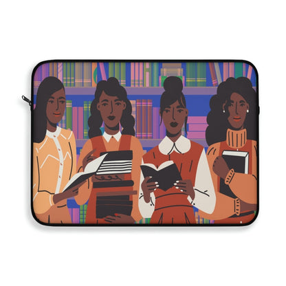 Brown Readers Laptop Sleeve - Afrocentric Art by The Trini Gee