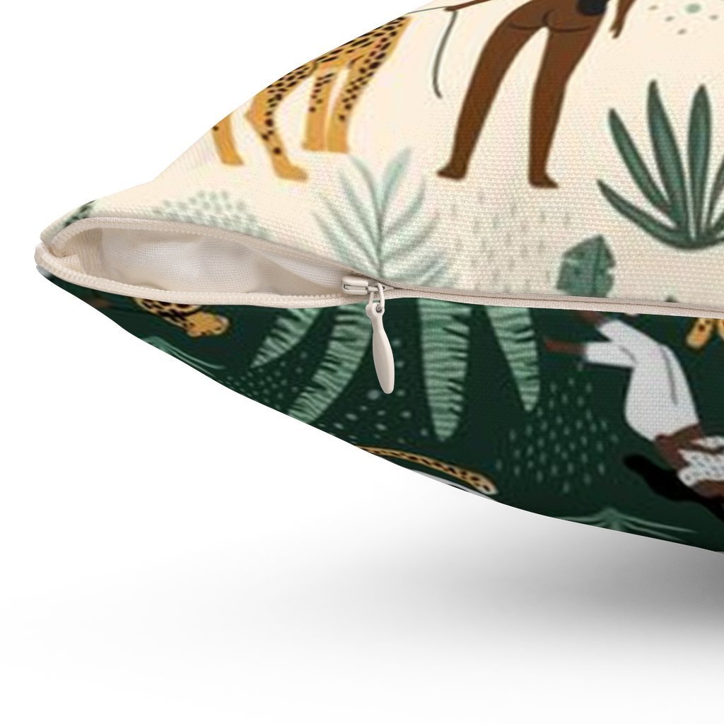 Brown Woman Cheetah Pillow-The Trini Gee