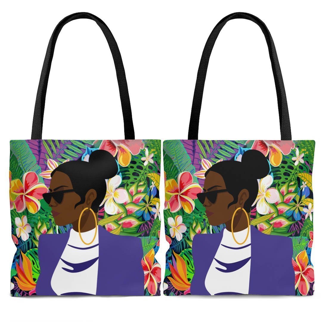 Bun Floral Tote Bag-The Trini Gee
