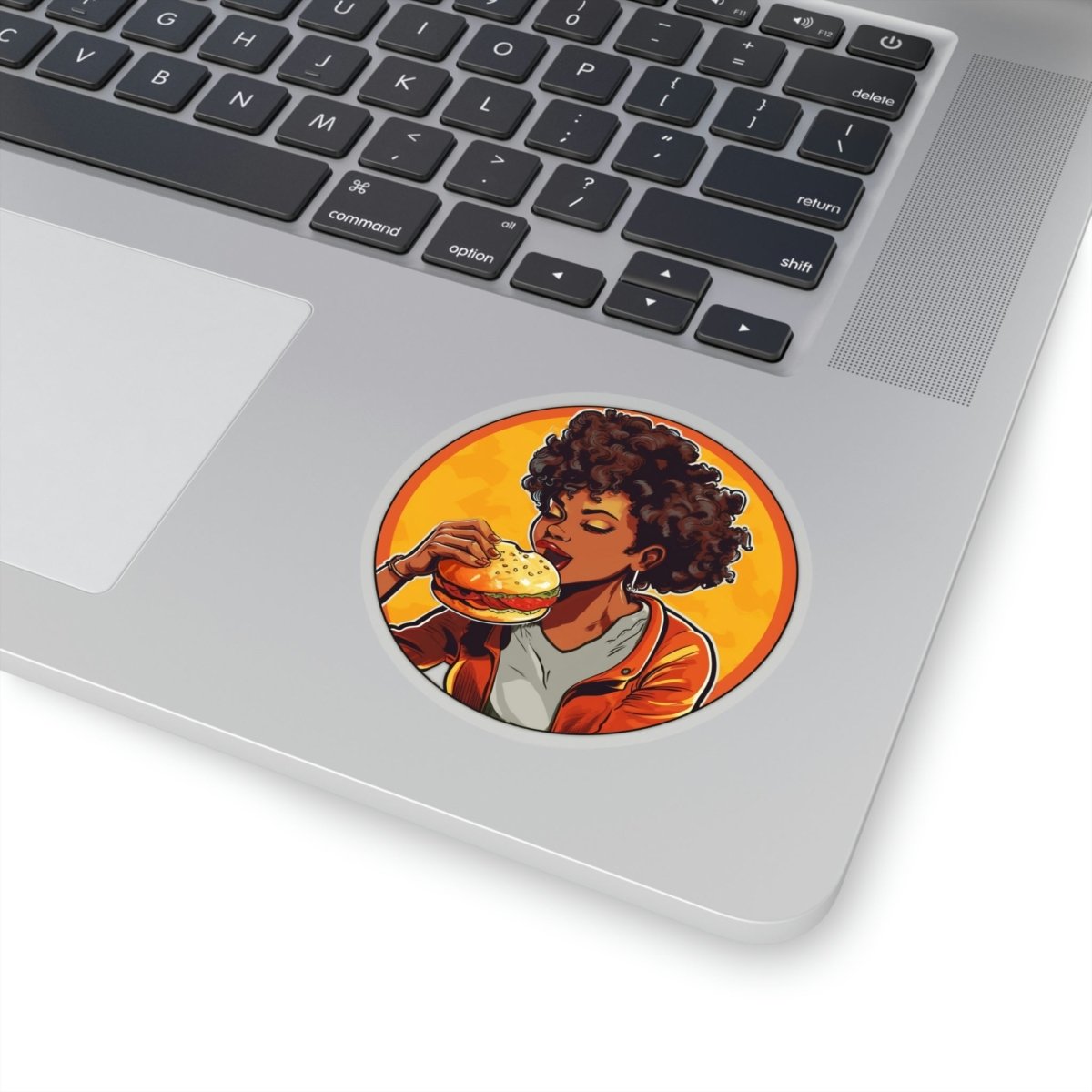Burger Girl Sticker - Afrocentric Art by The Trini Gee