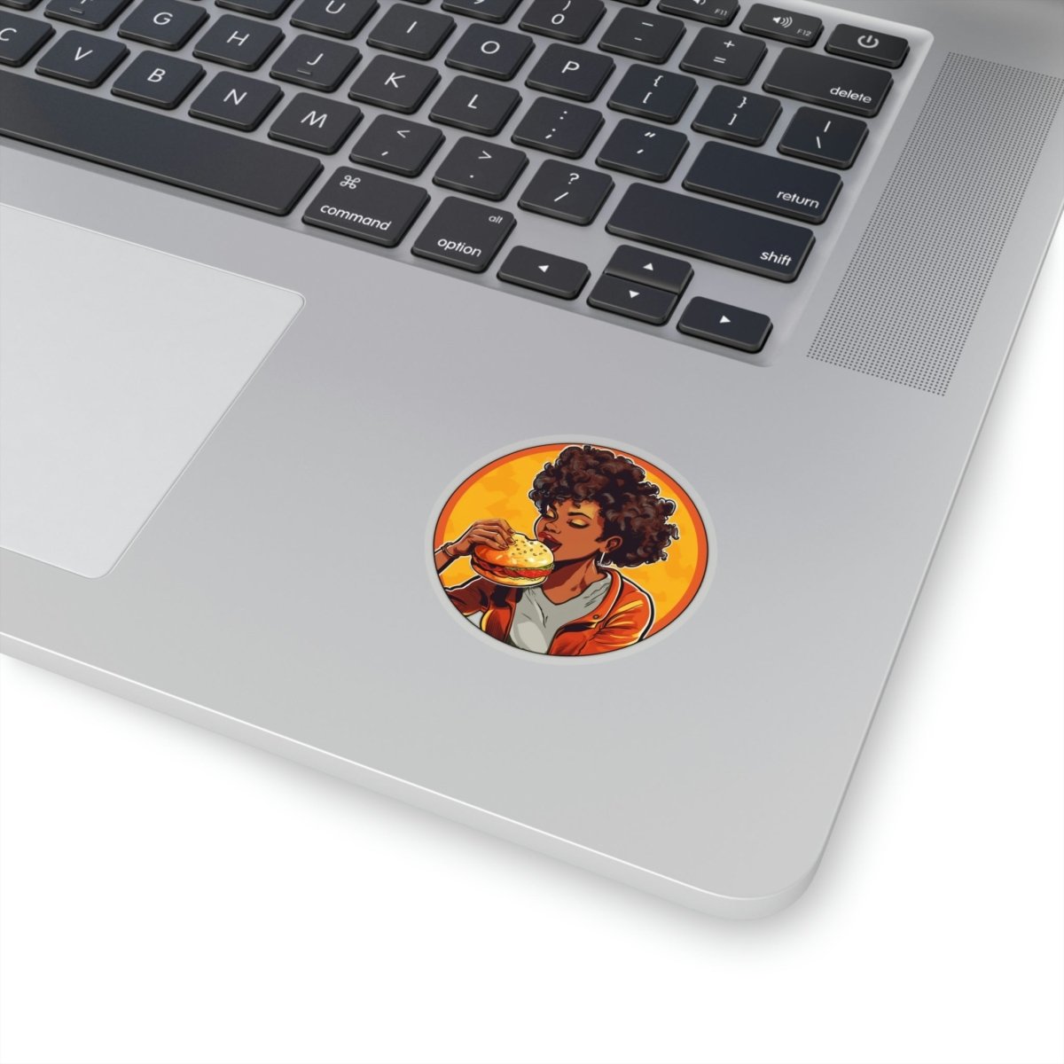 Burger Girl Sticker - Afrocentric Art by The Trini Gee