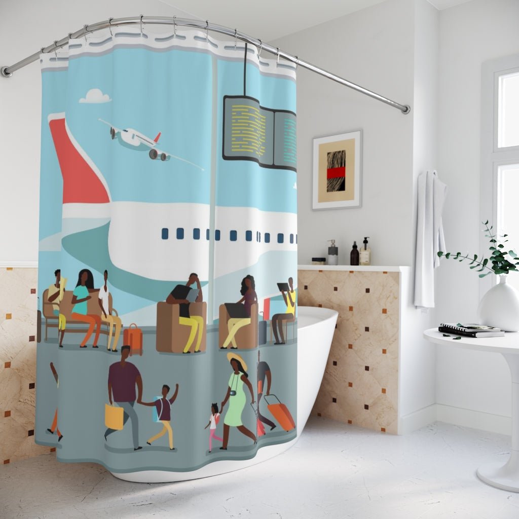 Catch Flights Shower Curtain - The Trini Gee
