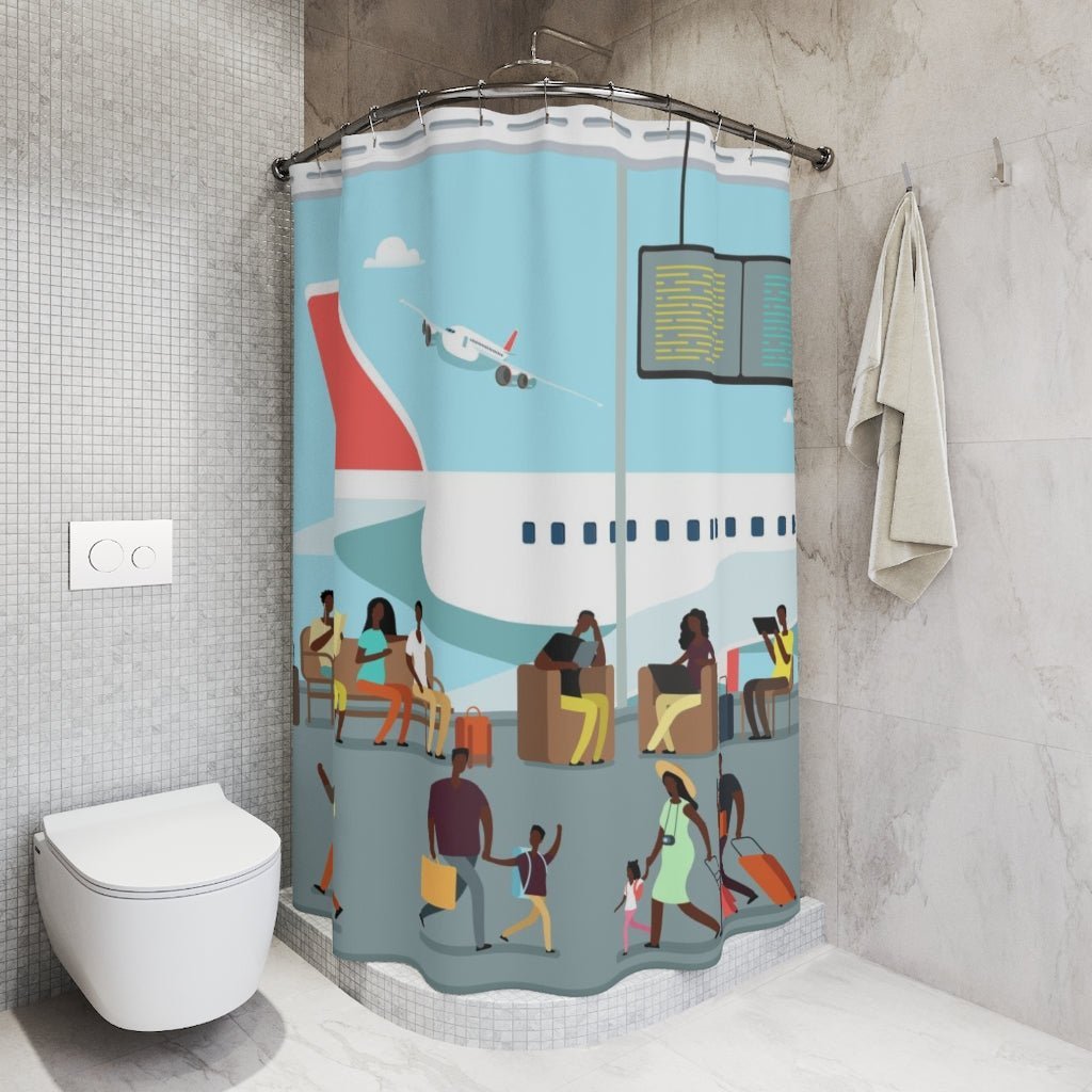 Catch Flights Shower Curtain - The Trini Gee