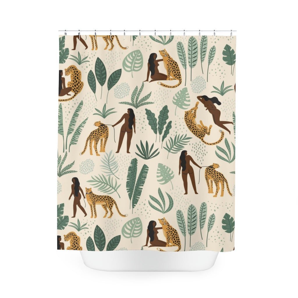 Cheetah Woman Shower Curtain - The Trini Gee