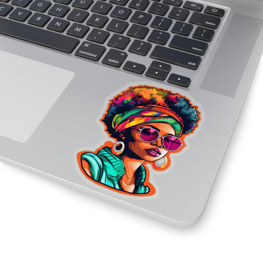 Colorful Fro Sticker - The Trini Gee