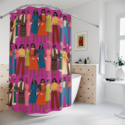 Fashion History Shower Curtain - The Trini Gee