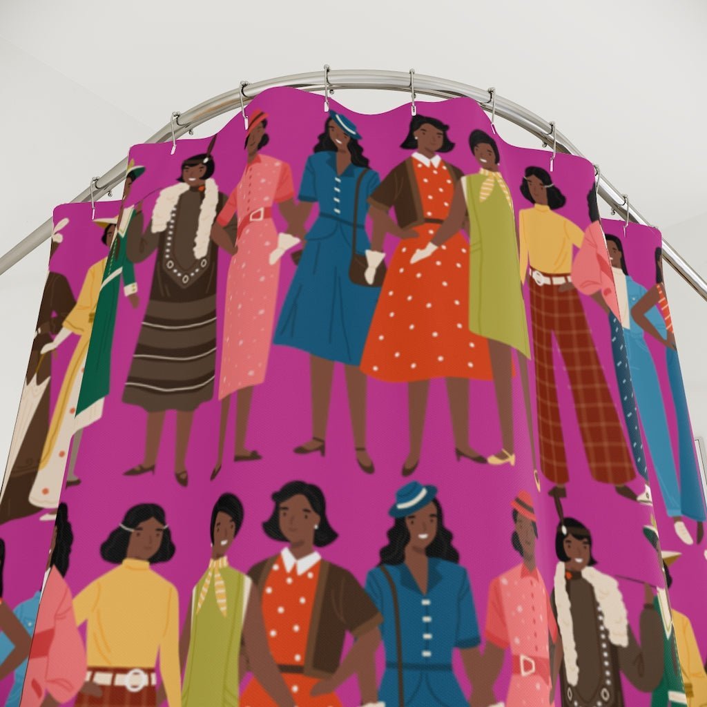 Fashion History Shower Curtain - The Trini Gee