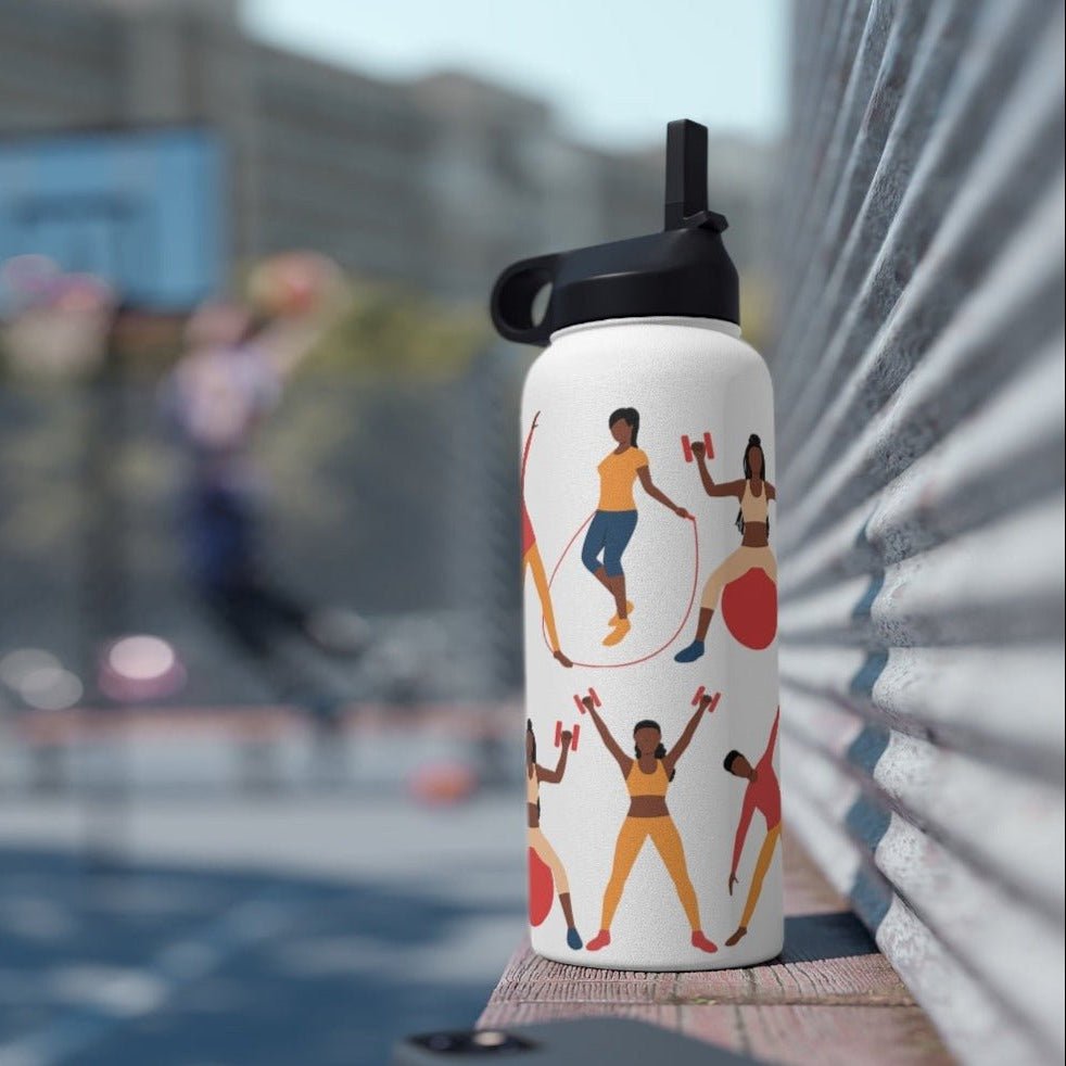 Fitness 32oz Stainless Steel Water Bottle - The Trini Gee