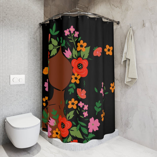Floral Woman Shower Curtain - The Trini Gee