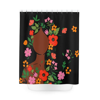 Floral Woman Shower Curtain - The Trini Gee