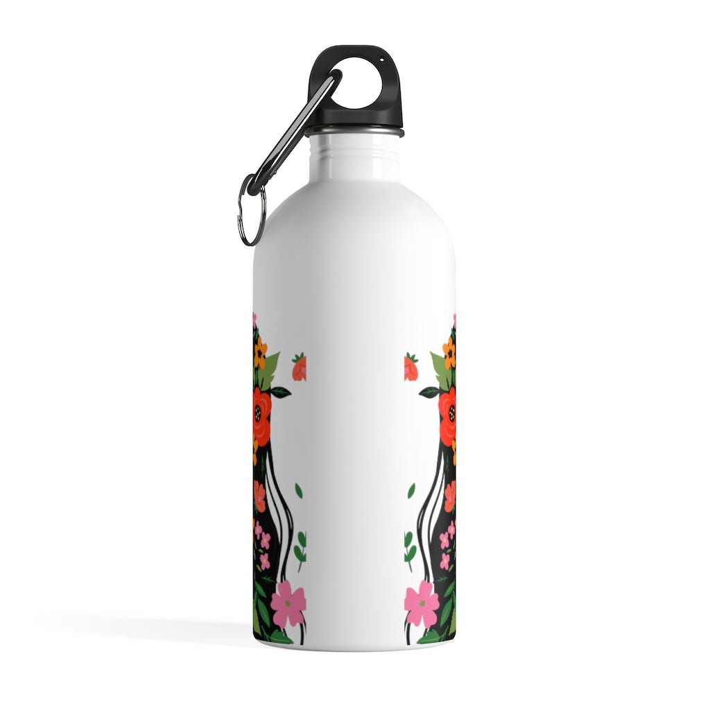 Flower Face Water Bottle - The Trini Gee