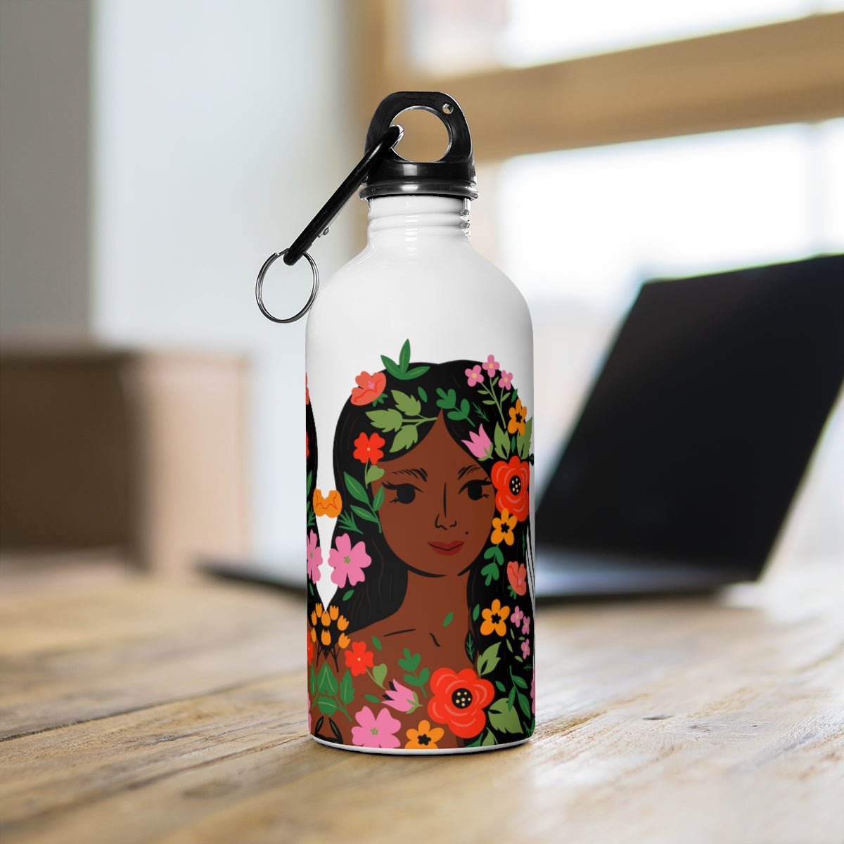 Flower Face Water Bottle - The Trini Gee
