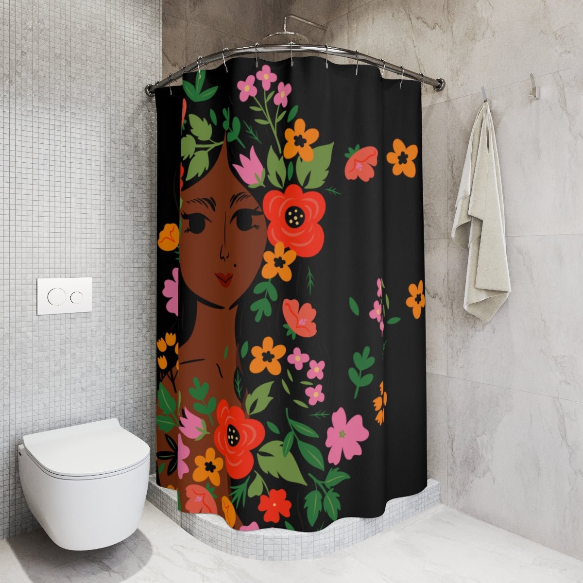Flower Woman Shower Curtain - The Trini Gee