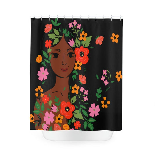 Flower Woman Shower Curtain - The Trini Gee