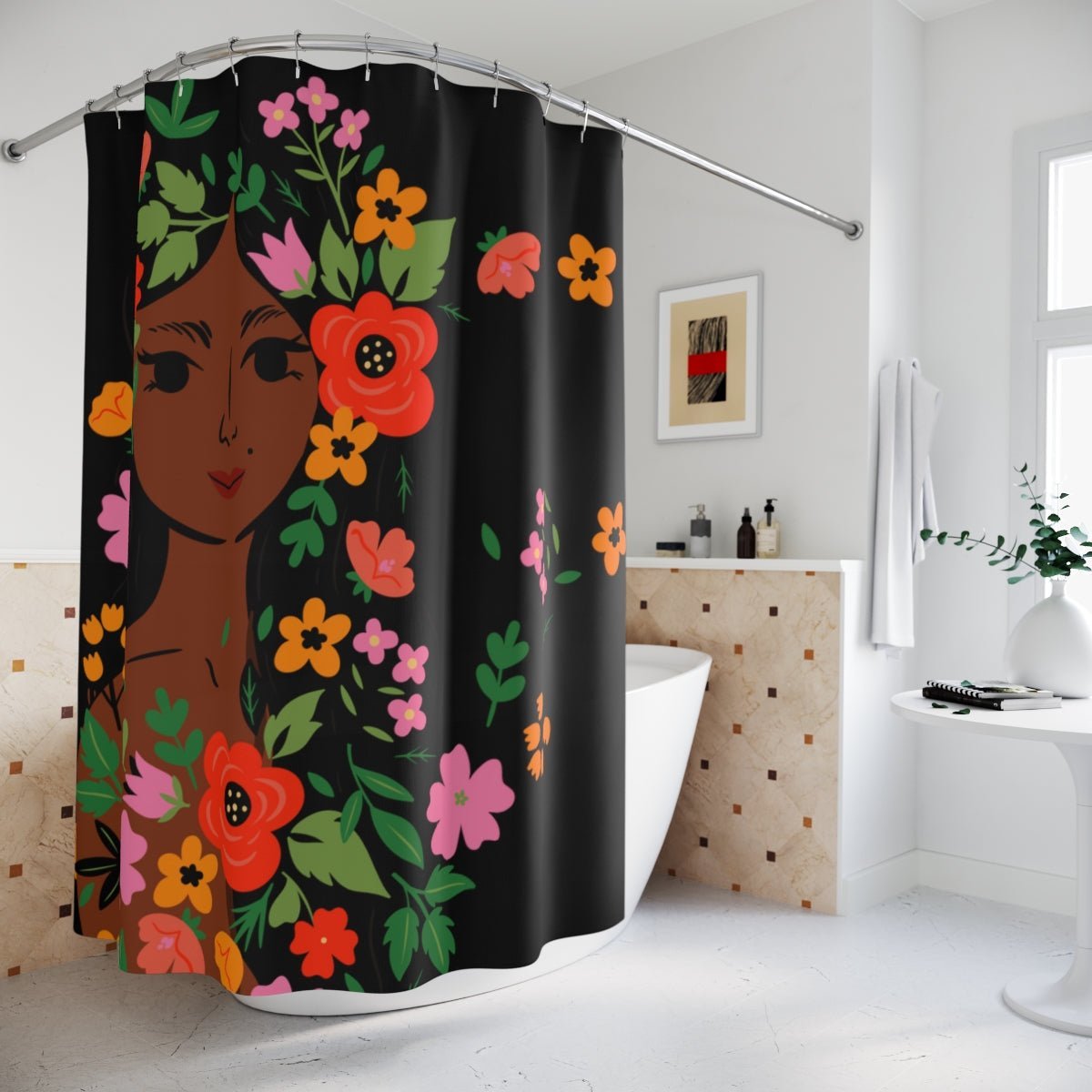 Flower Woman Shower Curtain - The Trini Gee