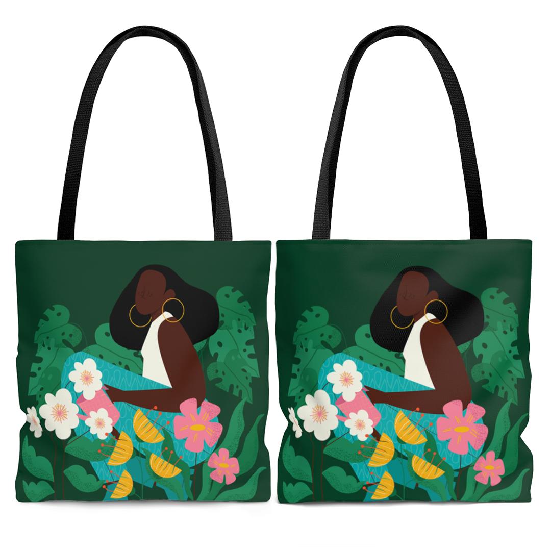 Garden Woman Tote Bag - The Trini Gee