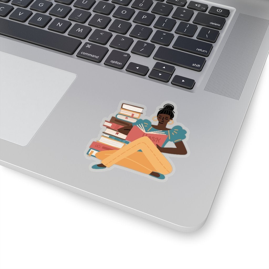 Girl Reading Sticker - The Trini Gee