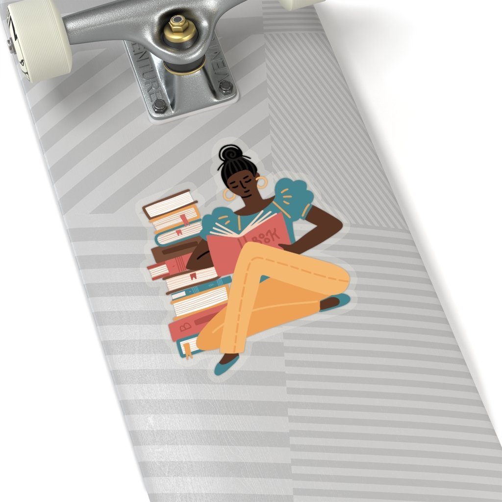 Girl Reading Sticker - The Trini Gee