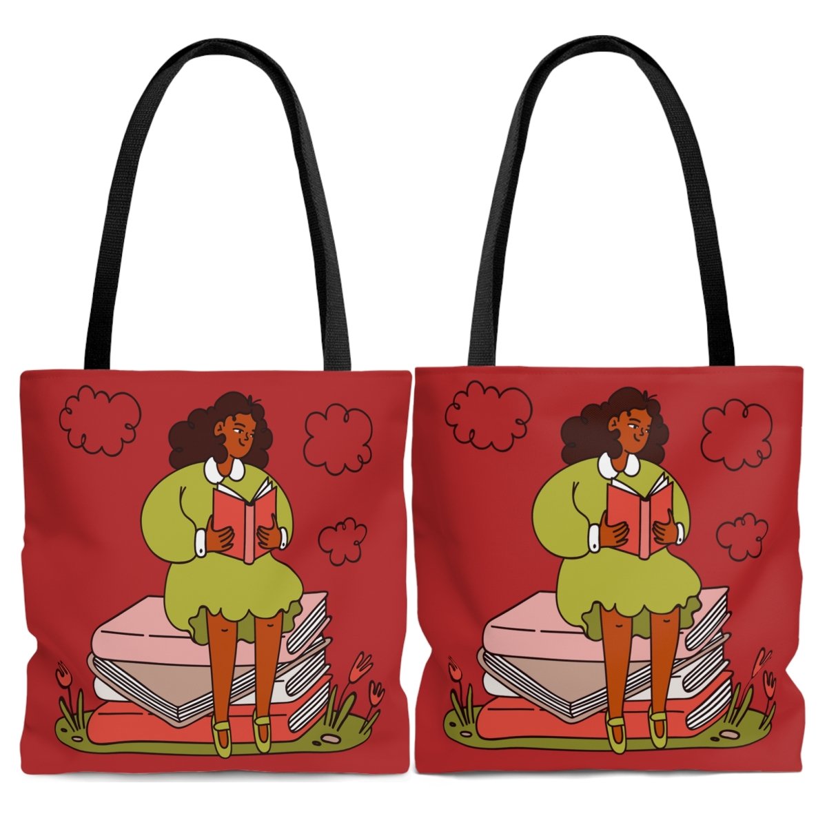 Girl Reading Tote Bag - The Trini Gee