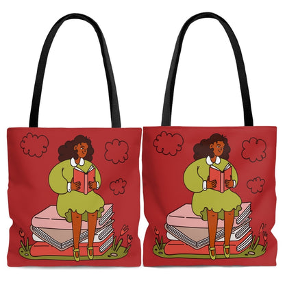 Girl Reading Tote Bag - The Trini Gee