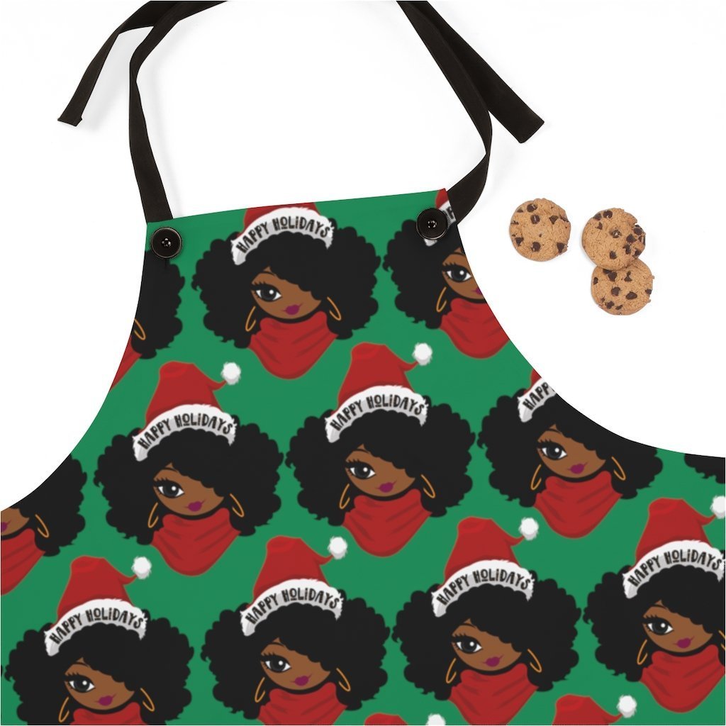 Happy Holidays Apron - The Trini Gee