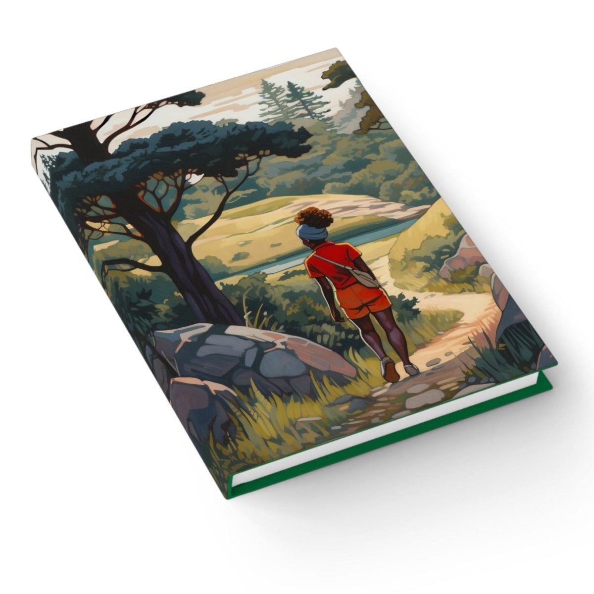 Hiking Woman Journal - Afrocentric Art by The Trini Gee