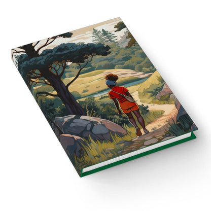 Hiking Woman Journal - Afrocentric Art by The Trini Gee