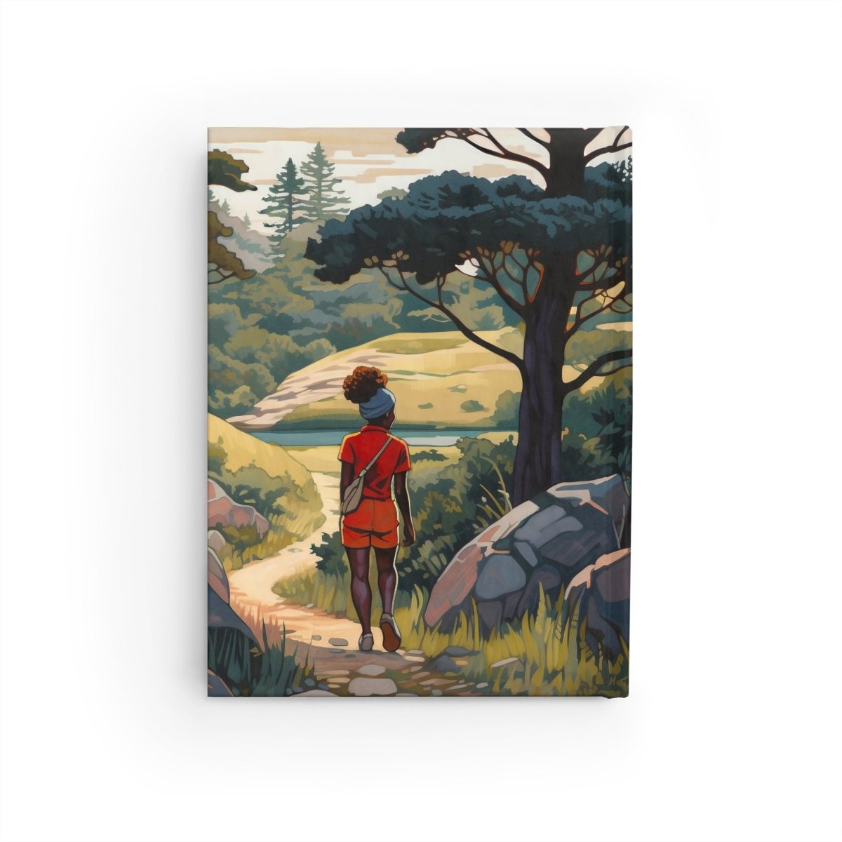 Hiking Woman Journal - Afrocentric Art by The Trini Gee